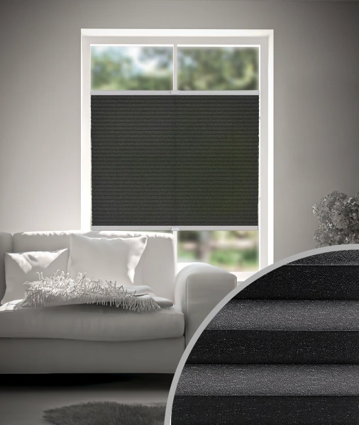Plissé Premium Parel Black