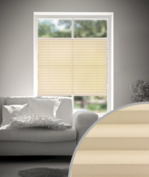 Plissé Premium Parel Licht-Beige